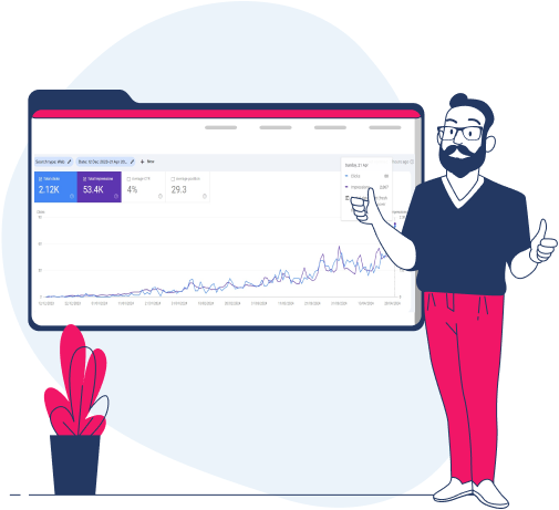 Analytics chart illustration